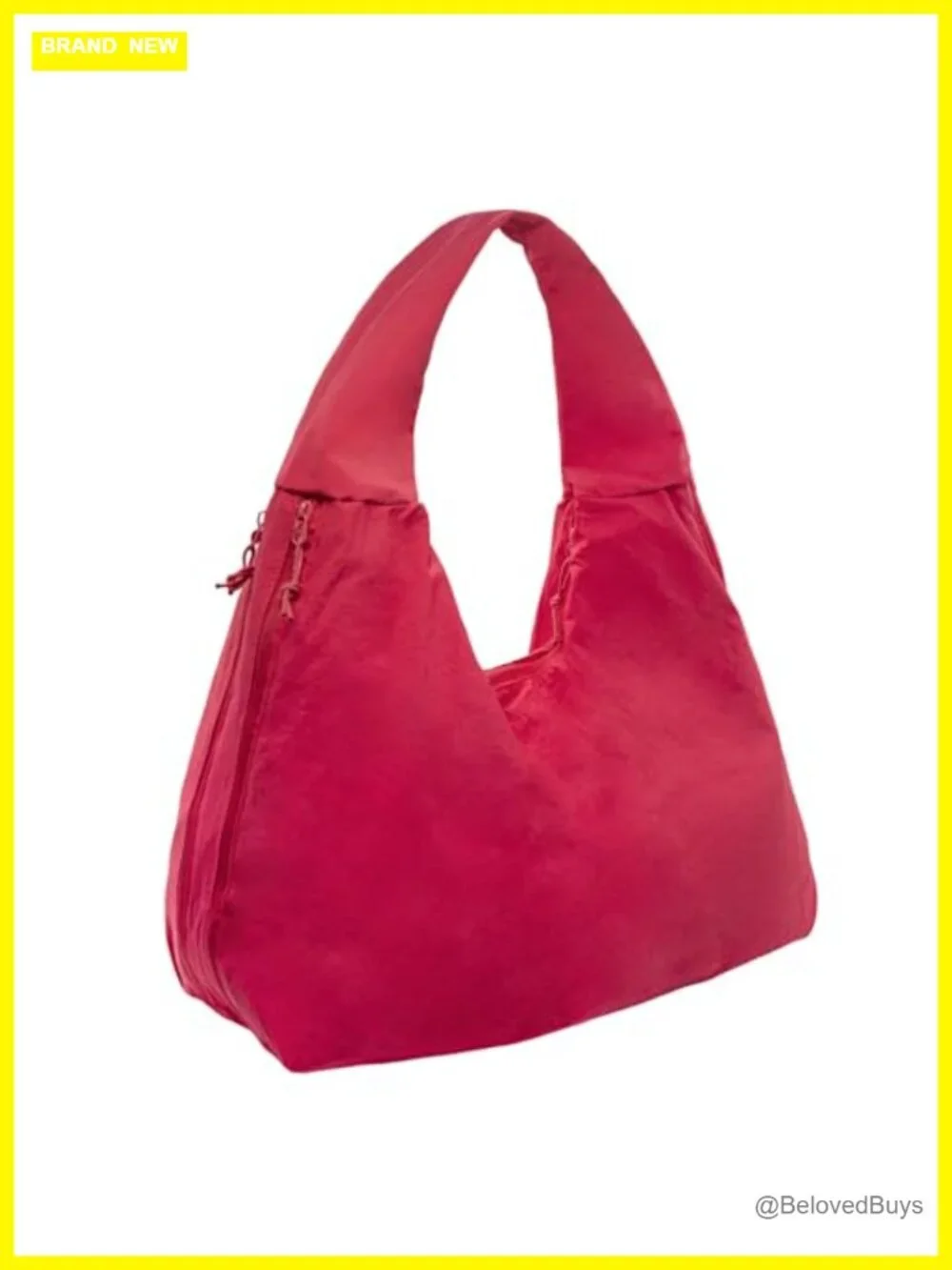 Slouchy Nylon Hobo Tote Bag Lightweight Crescent Shoulder Bag for Travel